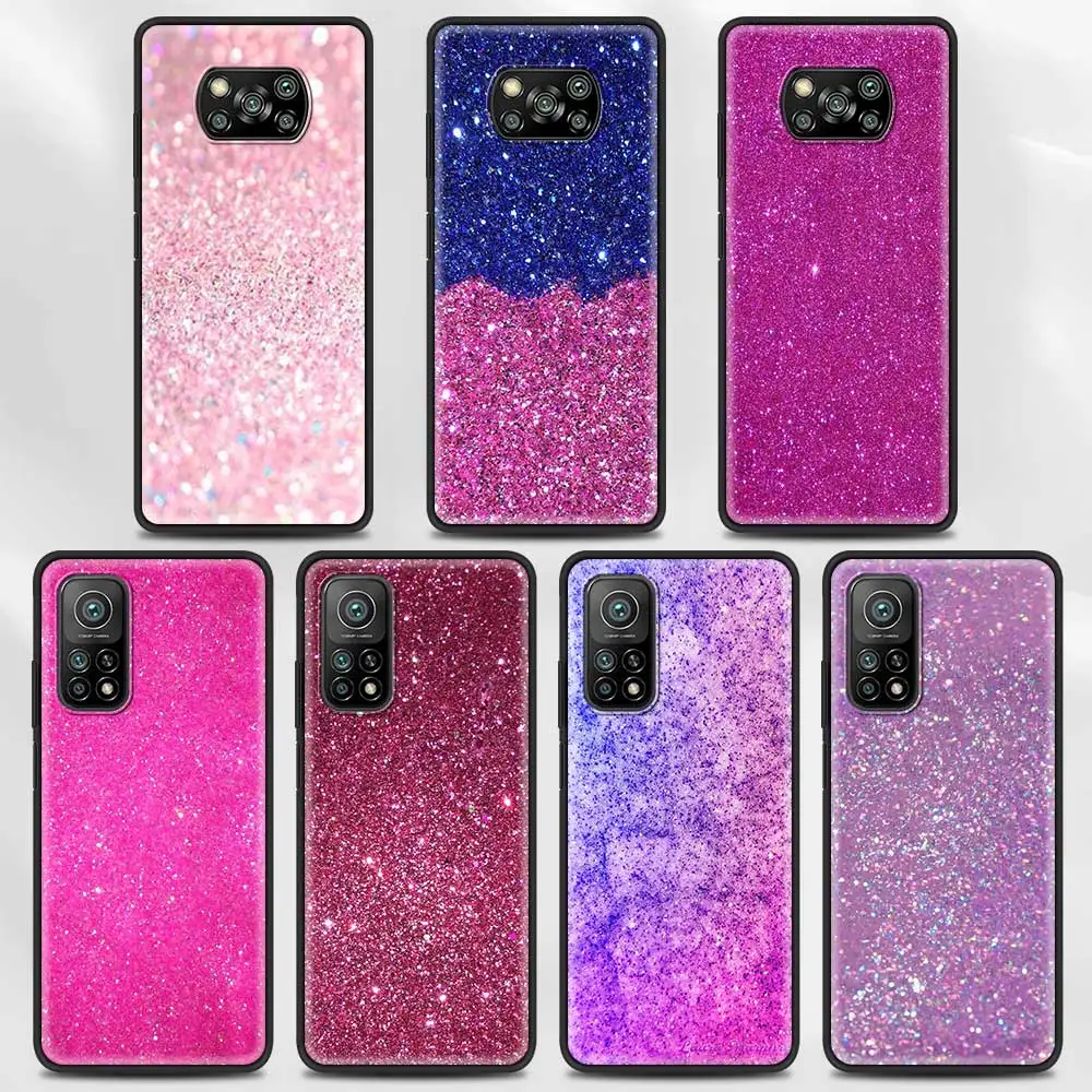 

Sparkle Glitter Phone Case For Xiaomi Poco X3 NFC F3 GT M3 Mi 10T Note 10 11 Lite 11T Pro 9T CC9 Fundas