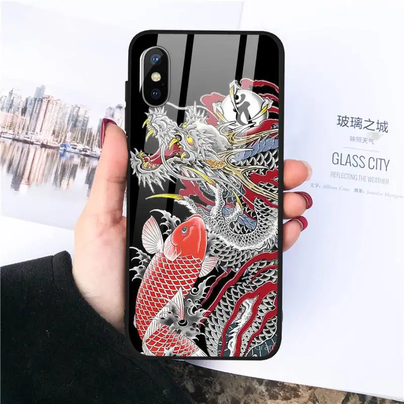 

Dragon Phone Case Tempered glass For iphone 11 12 PRO MAX X XS XR 5C 6 6S 7 8 plus