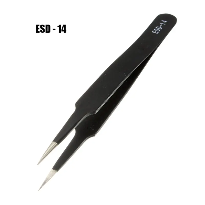 

ESD-10 to ESD-15 Anti-static Curved Straight Tip Forceps Precision Soldering Tweezers Set Electronic ESD Tweezers Tool