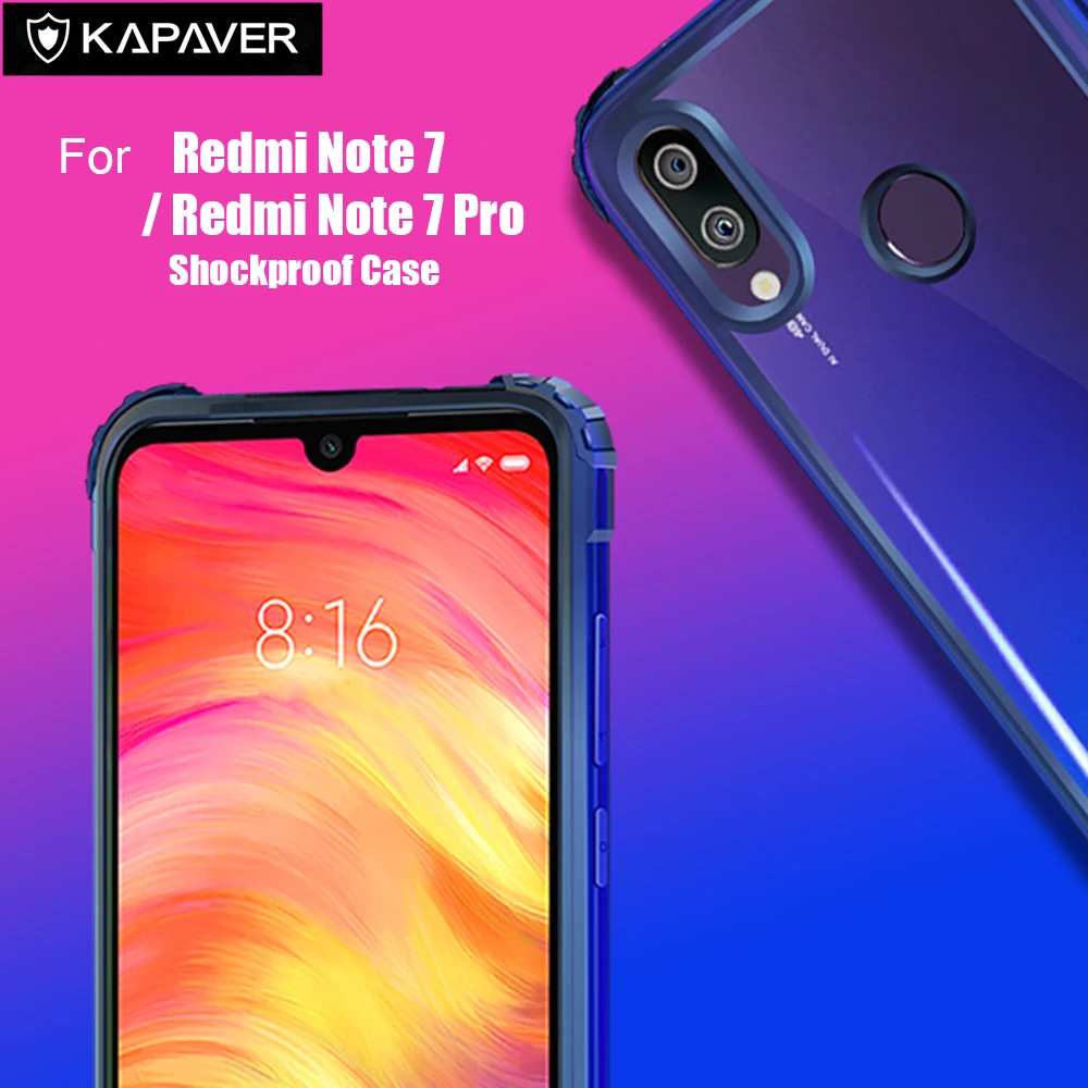 KAPAVER Transparent Hybrid Case for Redmi Note 7 / Pro/Redmi Back TPU Bumper Impact Resistant Protection Cover | Мобильные телефоны