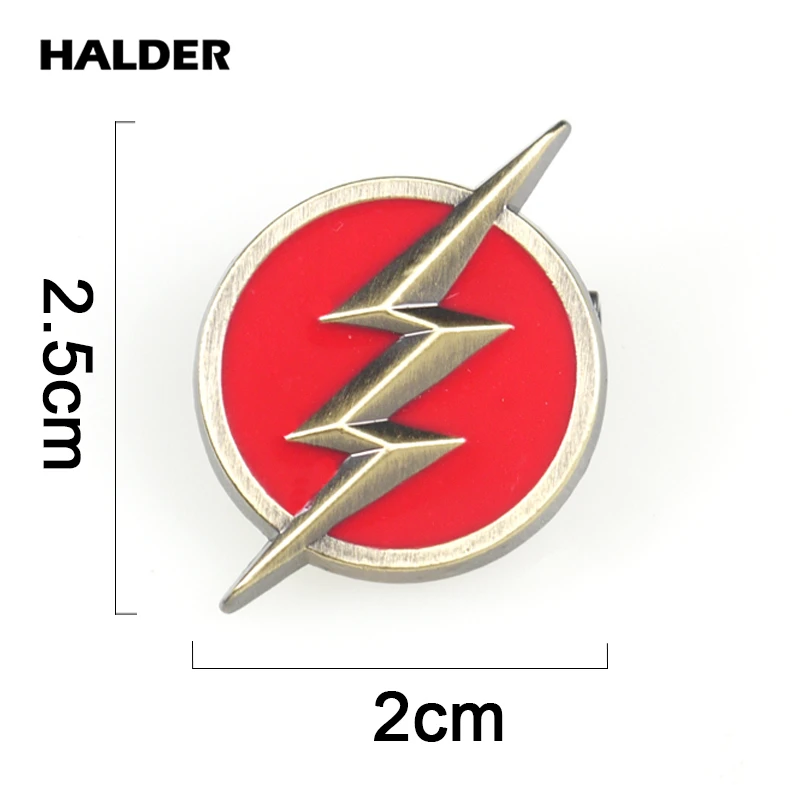 BR0057 HALDER The Flash капитан Марвел модные ювелирные изделия Броши Булавки на лацкан сумка значок для рюкзака аксессуар подарок украшение одежды - Metal color: red 2