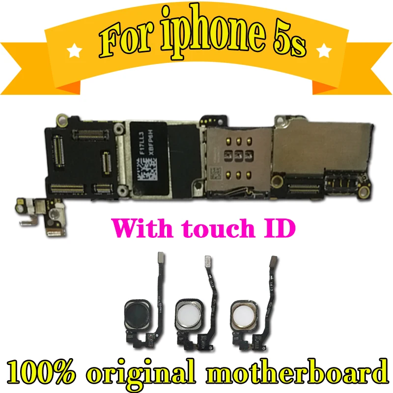 16GB 32G 64G Бесплатный iCloud для iphone 5S материнская плата 100% оригинальная