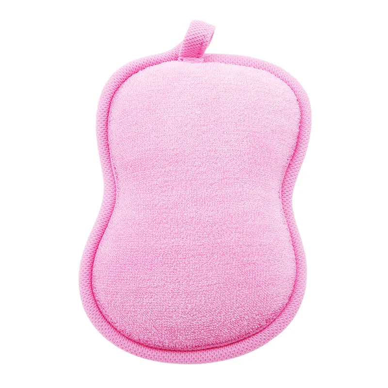Pink Популярная Детская щетка для ванны, мягкая детская губка для ванны с рисунком из мультфильма, пуховка для пудры, милая детская одежда для новорожденных, продукт для душа, полотенце, мяч - Цвет: Pink