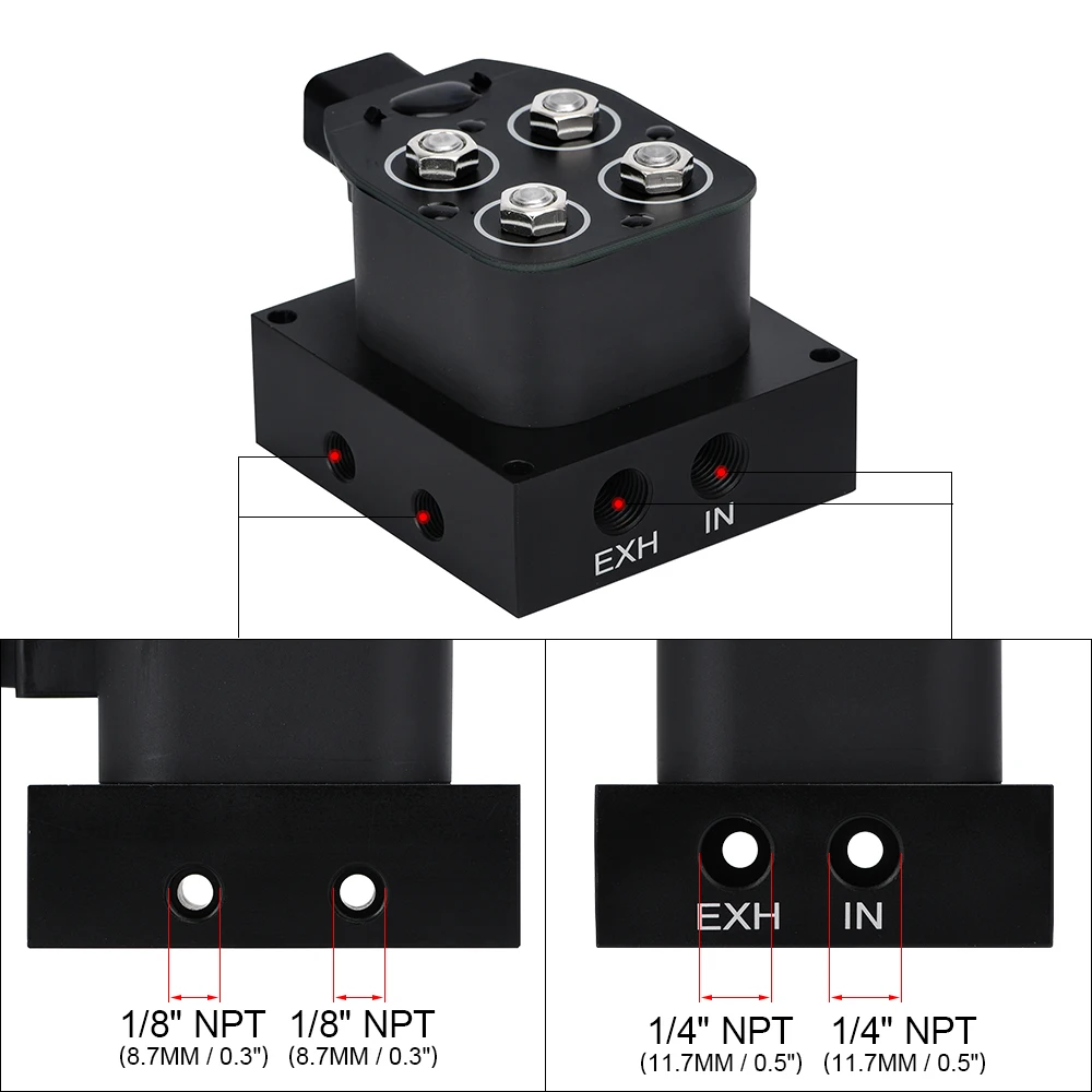 Авто/мотоцикл 12В Соленоидный клапан пневматическая подвеска коллектор (0 200psi)
