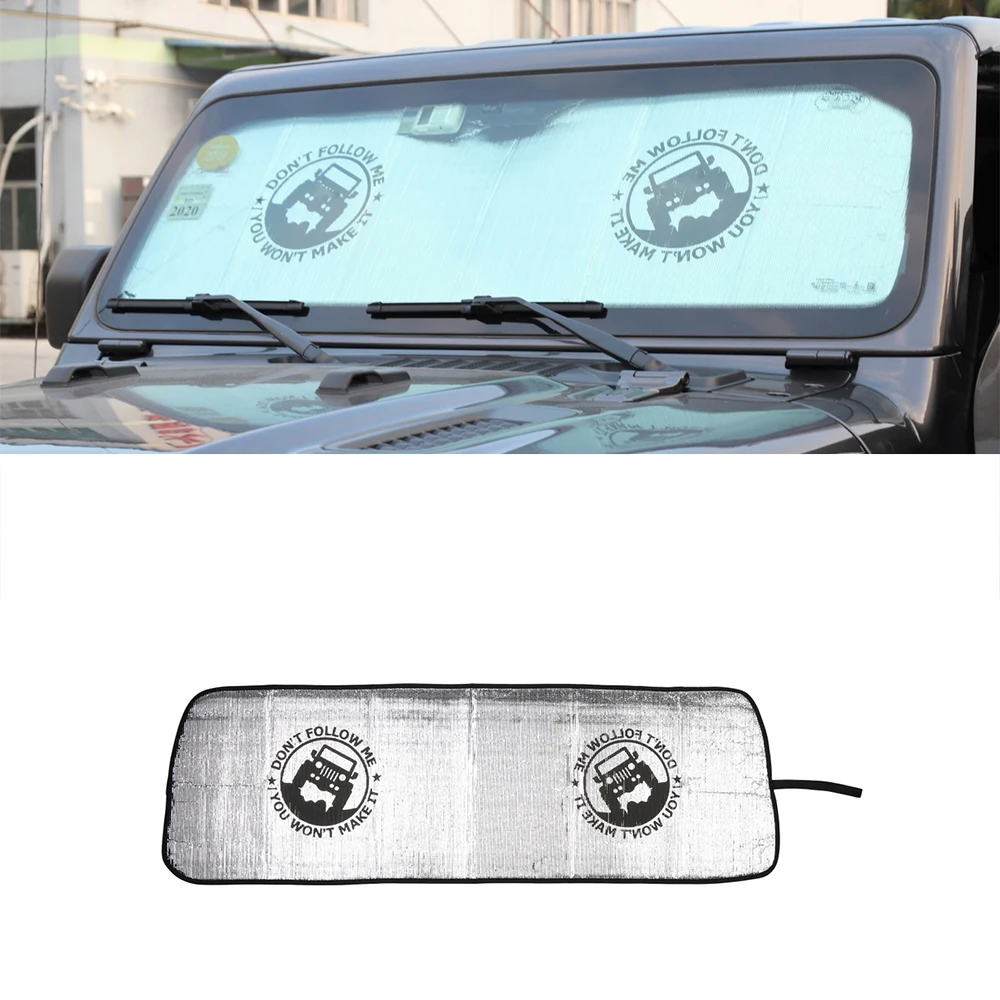 

Солнцезащитный козырек на переднее лобовое стекло автомобиля, анти-УФ-изоляционная накладка для Jeep Wrangler JL Gladiator JT 2018-2022 2023, аксессуары для интерьера