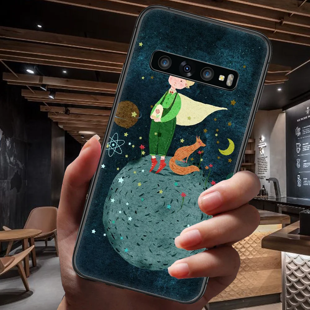 

Cartoon The Little Prince Phone Case For Samsung Galaxy Note S 8 9 10 20 Plus E Lite Uitra black Back Silicone Shell Fashion