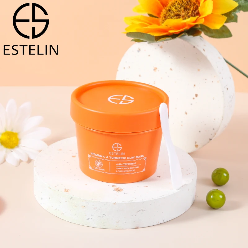 100g Vitamin C Turmeric Mud Mask Moisturizing Exfoliating Clay Deep Cleansing Blackhead Removal |