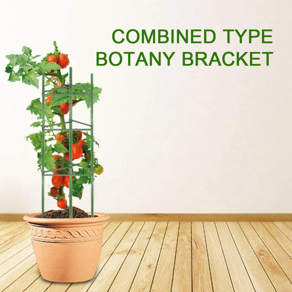 

1 Set Practical Assembled Garden Plant Support Stakes Multi-functional Durable Cage with 3pcs Clips for Vertical Climbing Plants