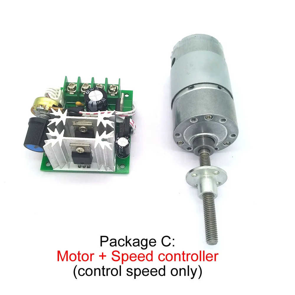 12V Micro Electirc Motor Long Shaft DC 6V Threaded For DIY parts JGB37-555 with Flange | Обустройство дома