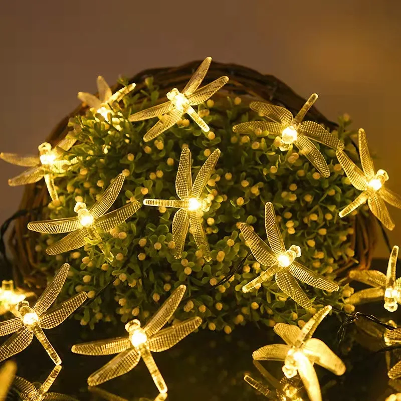 

Solar Christmas Lights 30 LED 8 Modes Solar Dragonfly Fairy String Lights for Xmas Party garden Decorations Outdoor Solar Lamp