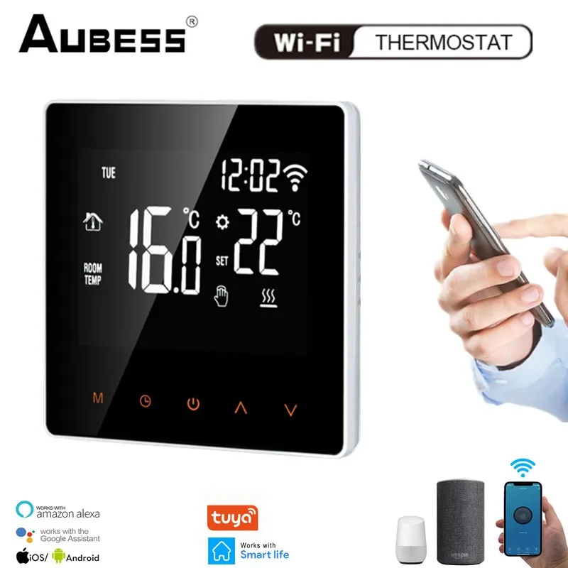 

Умный термостат Aubess с Wi-Fi и голосовым управлением