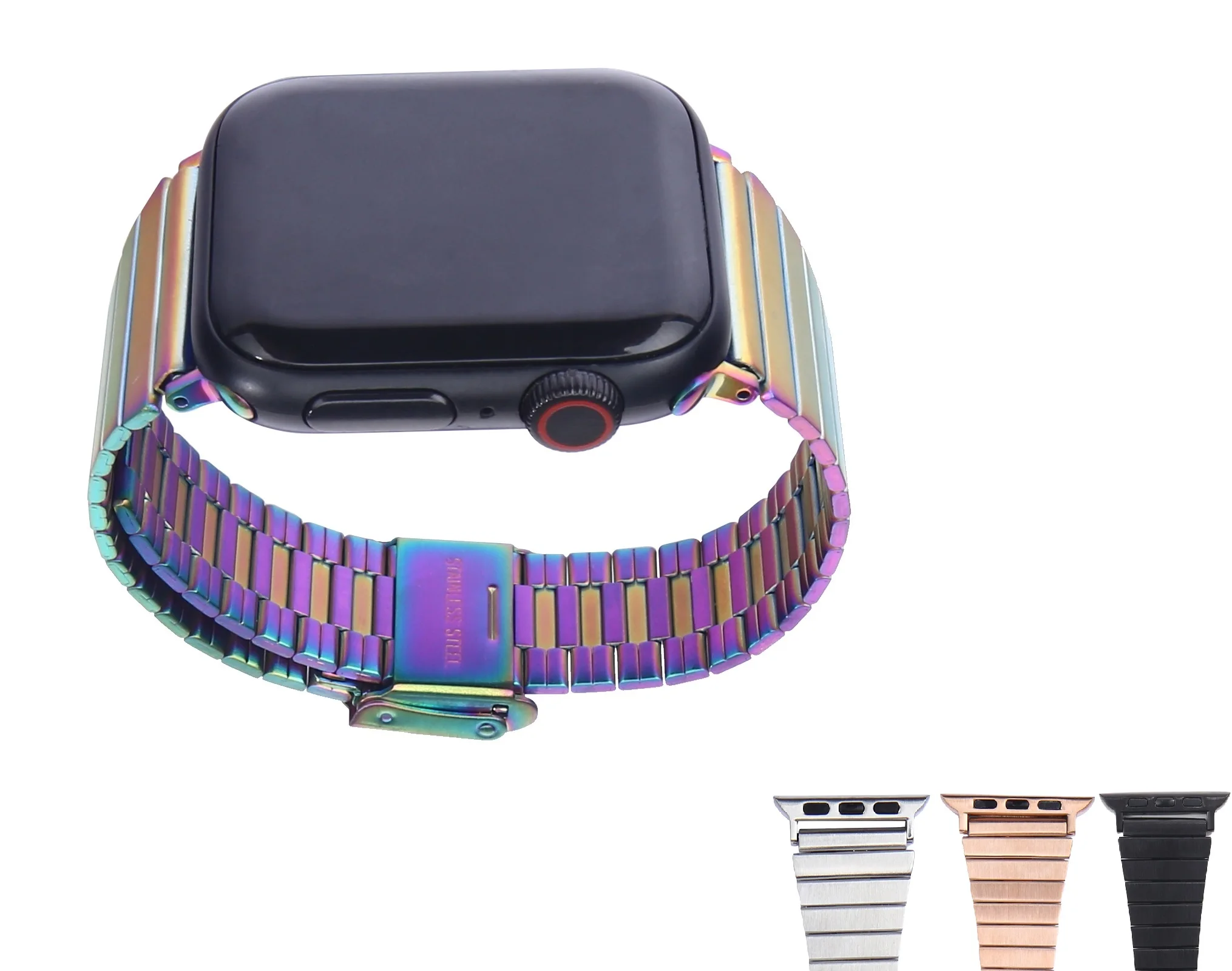 

Цветные ремешки для apple watch SE 40 41 44 мм, тонкий браслет из нержавеющей стали для iwatch7 6 5 4 apple watch 3 38 45 42 мм