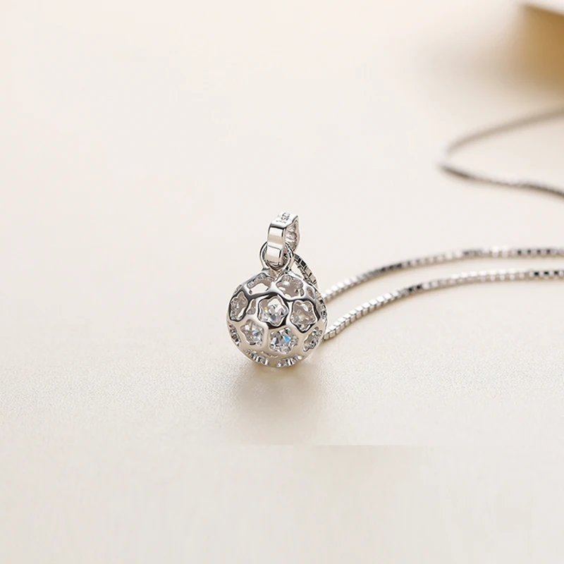 Женское серебряное ожерелье с двойным цветком SA SILVERAGE колье и серьги из