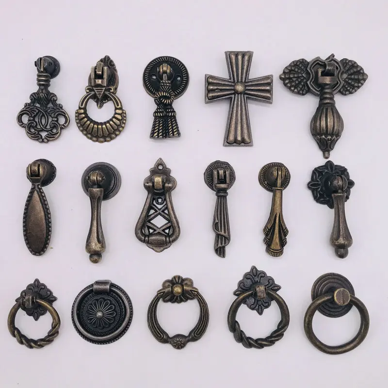 1x обустройство дома ретро кухонный ящик шкаф дверная ручка мебель бронзовые