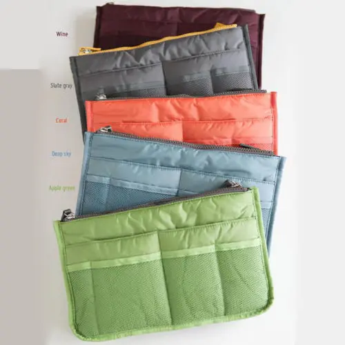 

Simple Style Organizer Bag Travel Comestic Bag Box Solid Zipper Insert Handbag Organiser Purse Liner Organize Backpack 2020 New