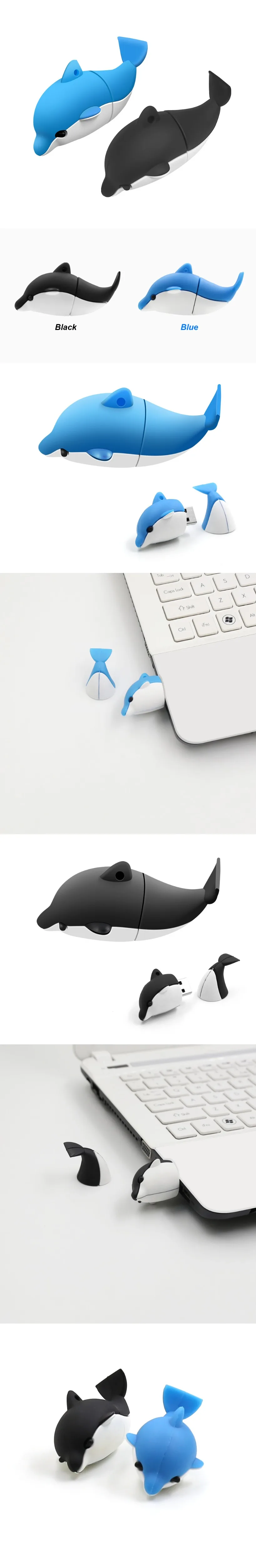 Новая флешка 32 Гб Techkey флешка для памяти 8 Гб 16 Гб милый Дельфин USB флэш-накопитель 64 ГБ животное Горячая