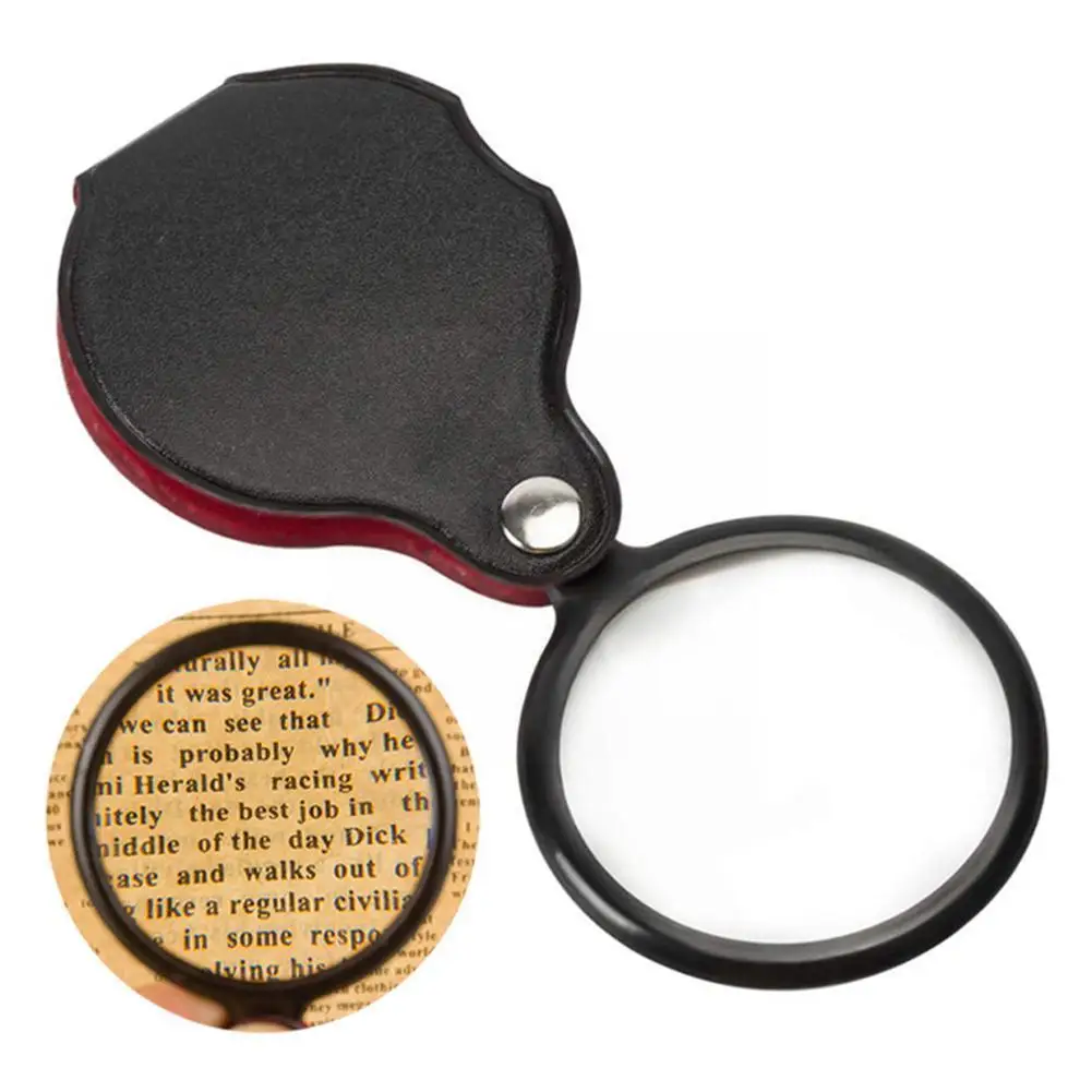 

Mini Magnifier 8x Folding Magnifying Glass Portable Jewelry With Magnifier Magnifiers Pocket 50mm/60mm Reading Keychain Gla X9j9