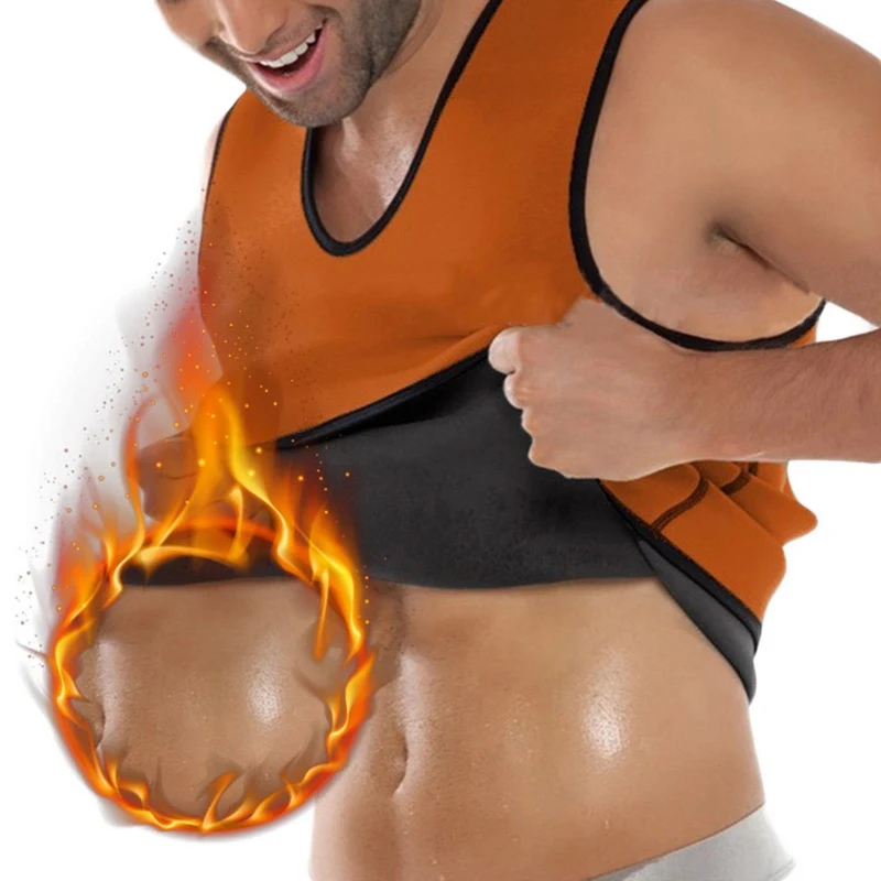 

Men's Hot Sweat Body Shaper Slimming Belt Belly Slimming Vest Fat Burning Shaperwear Waist Sweat Corset Tummy Fat Burner