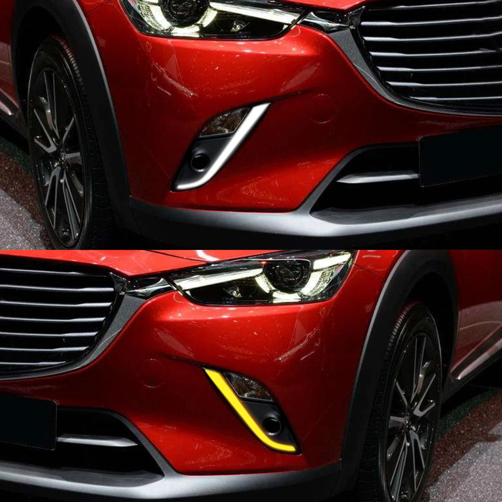 Автомобильные дневные ходовые огни CSGJMY светодиодсветодиодный для Mazda CX 3 CX3 2015 2016