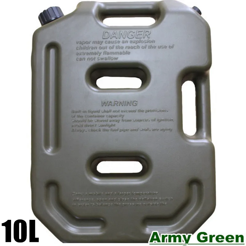 10L Green 3л 5л 6л 10л Красный Черный Зеленый топливные бочки газ запасной контейнер антистатические канистра Polaris топливо бензин дизель бак Jerrycan - Название цвета: 10L Green