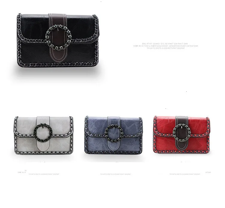 

Women Leather Handbags Diamond Chain Sling Bag Messenger Crossbody Ladies Bags