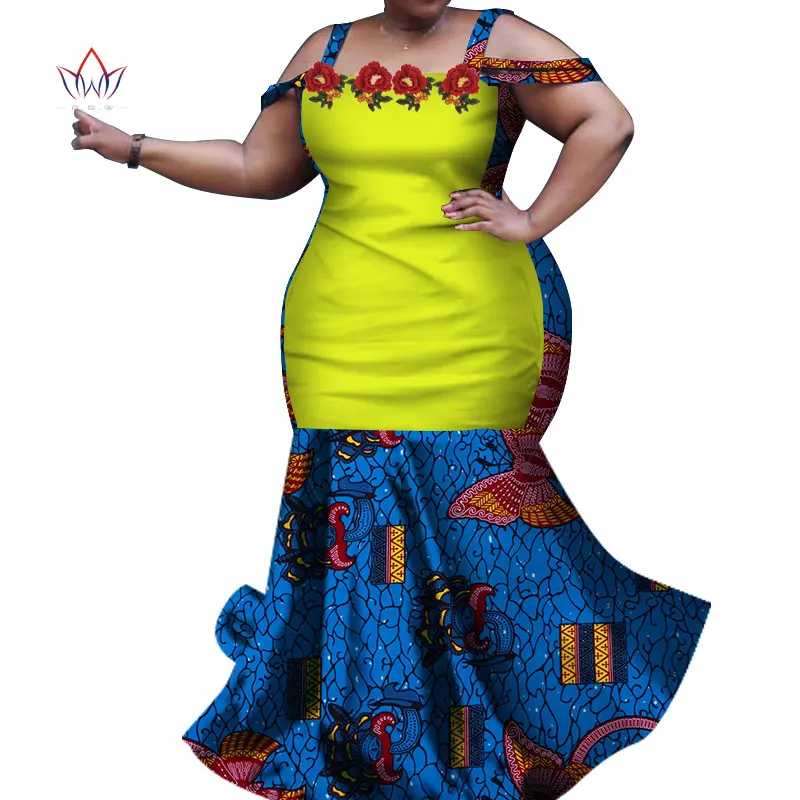 Африканские женские длинные платья с аппликацией цветочным принтом розы базин