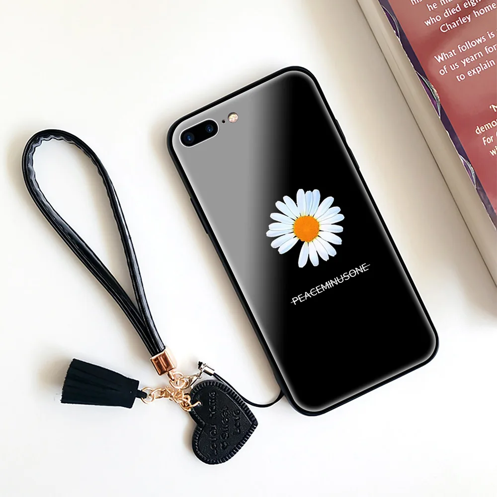 

Tempered Glass Phone Case for Samsung S10 S9 S20 Note10 Note20 Note9 S10plus S20plus Cover Shockproof Soft Edge Cover Flower