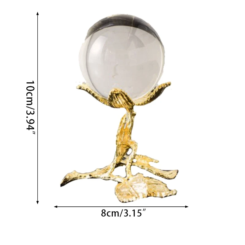 

2021 New Nordic Glass Ball with Iron Stand Modern Clear Round Globe Desktop Figurines