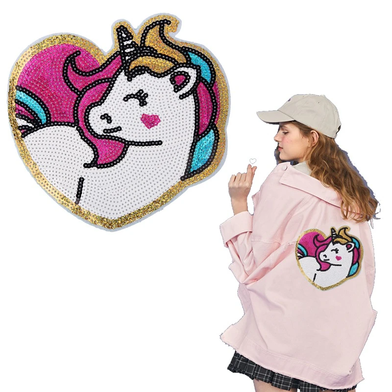 1 шт. блестки в форме сердца Пришивные нашивки для одежды рукоделие пальто