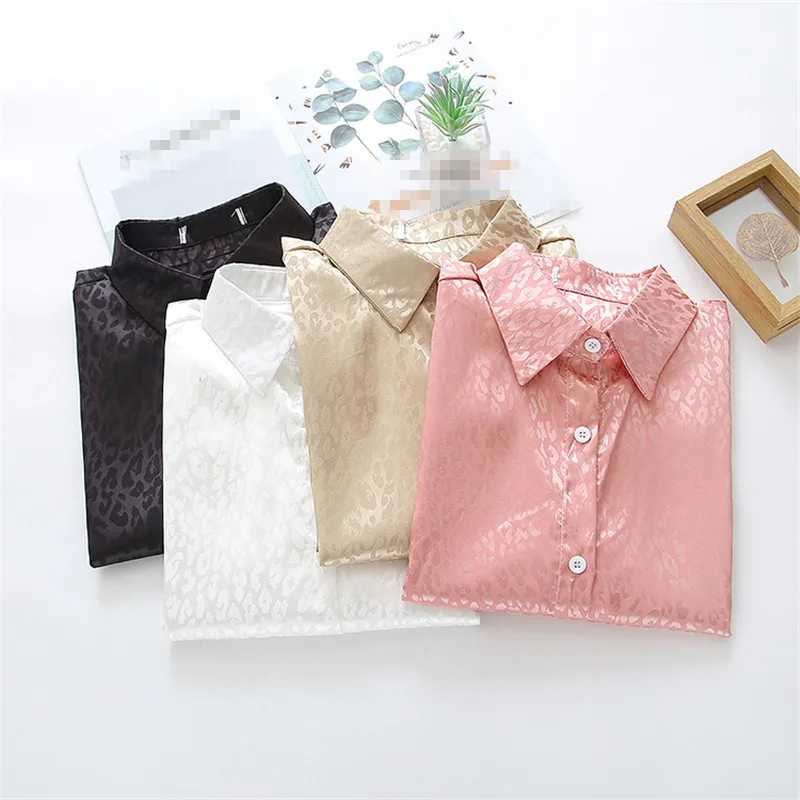 

Women Work Blouse Office Kimono Boho Button Up Women Chemises Femme Chic Korean Top Blouse Women's Fashion Turn-Down Collar