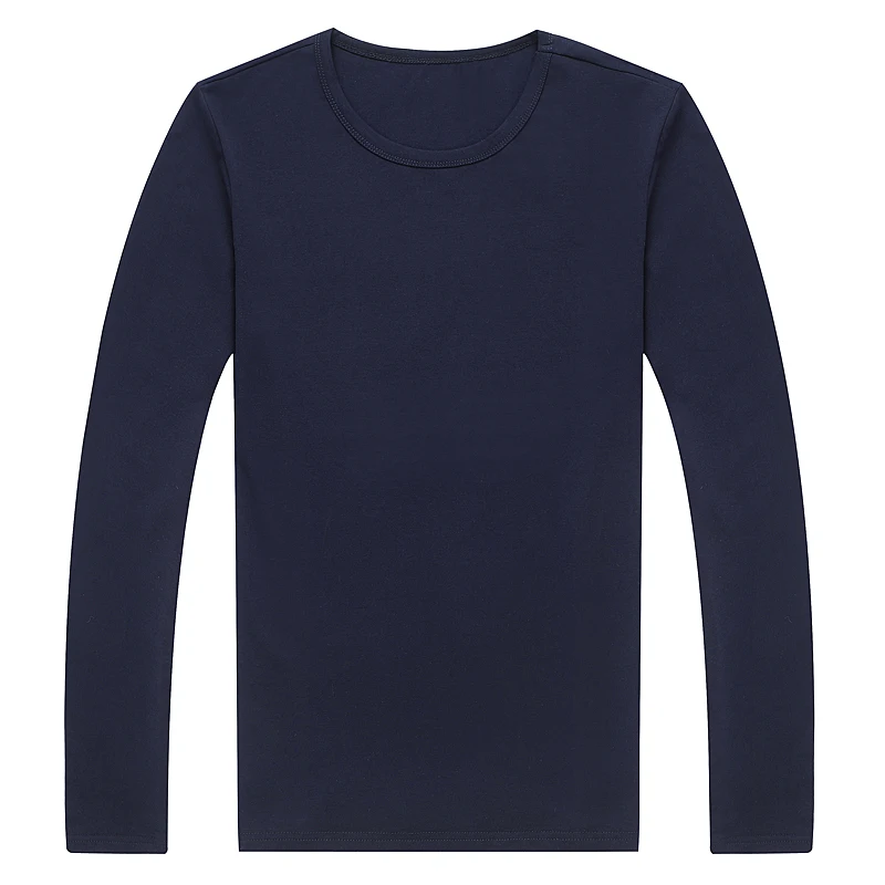 

New Fashion Brand Designer Plain 95% Cotton 5% Spandex White t Shirt Men In Bulk Long Sleeve O Neck Tops Casual Mens Clothing