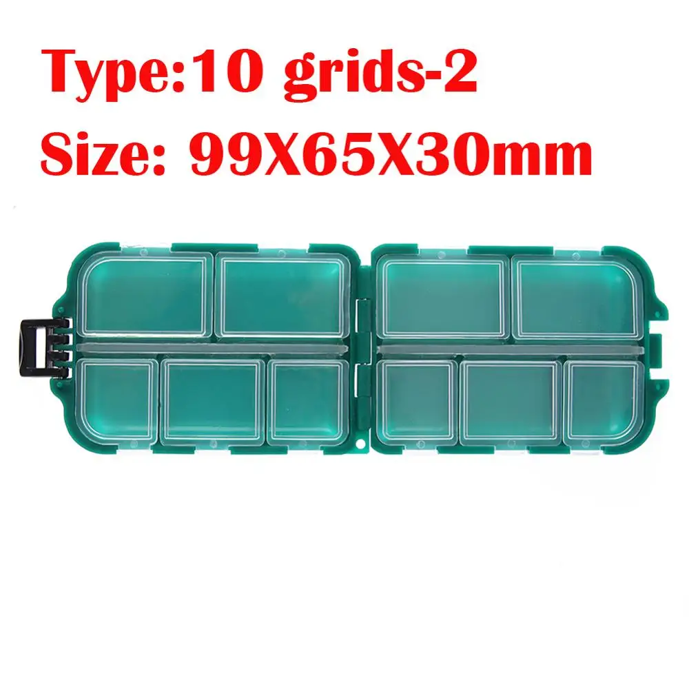 B-10 grids 6/10/12 рыболовные приманки отсеков для хранения Чехол коробка пластмассовая приманка для рыб ложка крюк приманки ящик для рыболовных принадлежностей рыбацкие приманки крючок коробкой - Цвет: B-10 grids