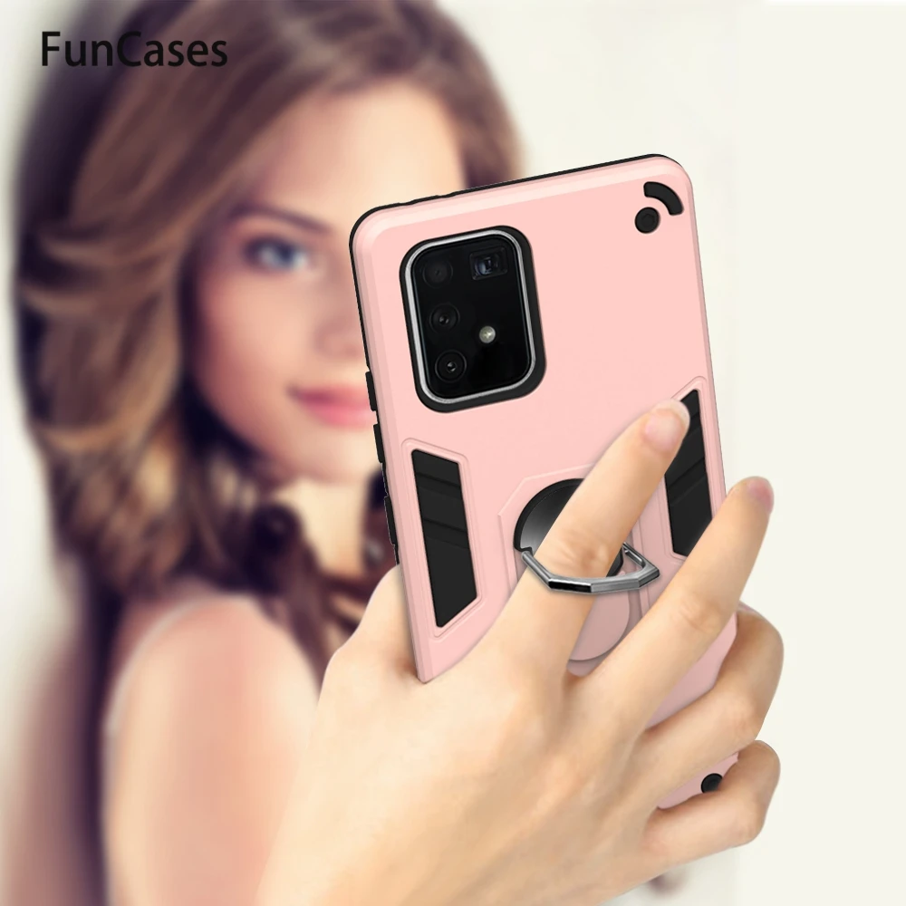 Чехлы для телефонов Samsung A51 автомобильный держатель Магнитный кронштейн кольца