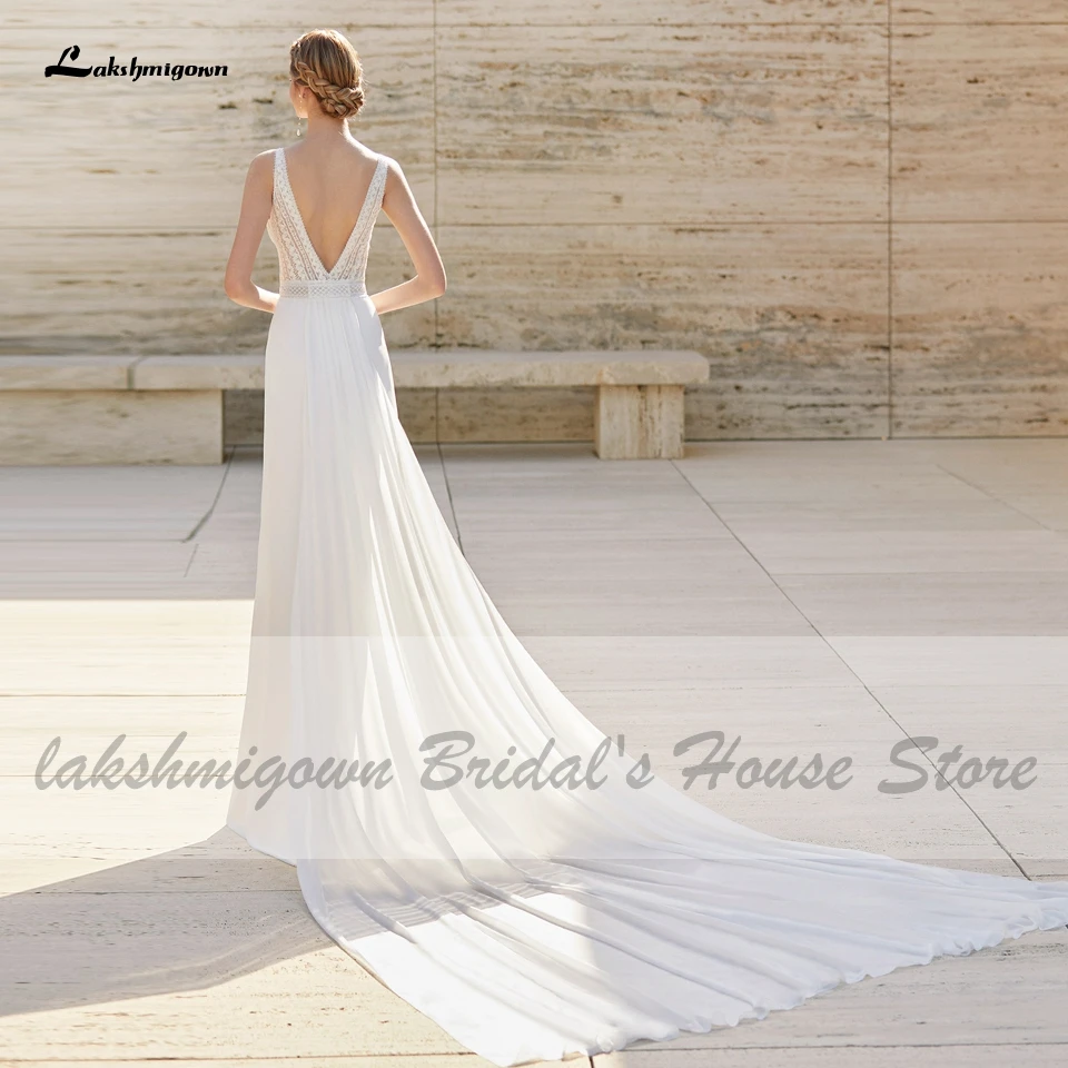 

Vestito da Donna Chic Bridal Mermaid Wedding Dress Beach Summer 2021 Sexy Lace Bodice Wedding Gowns Detachable Train Lakshmigown