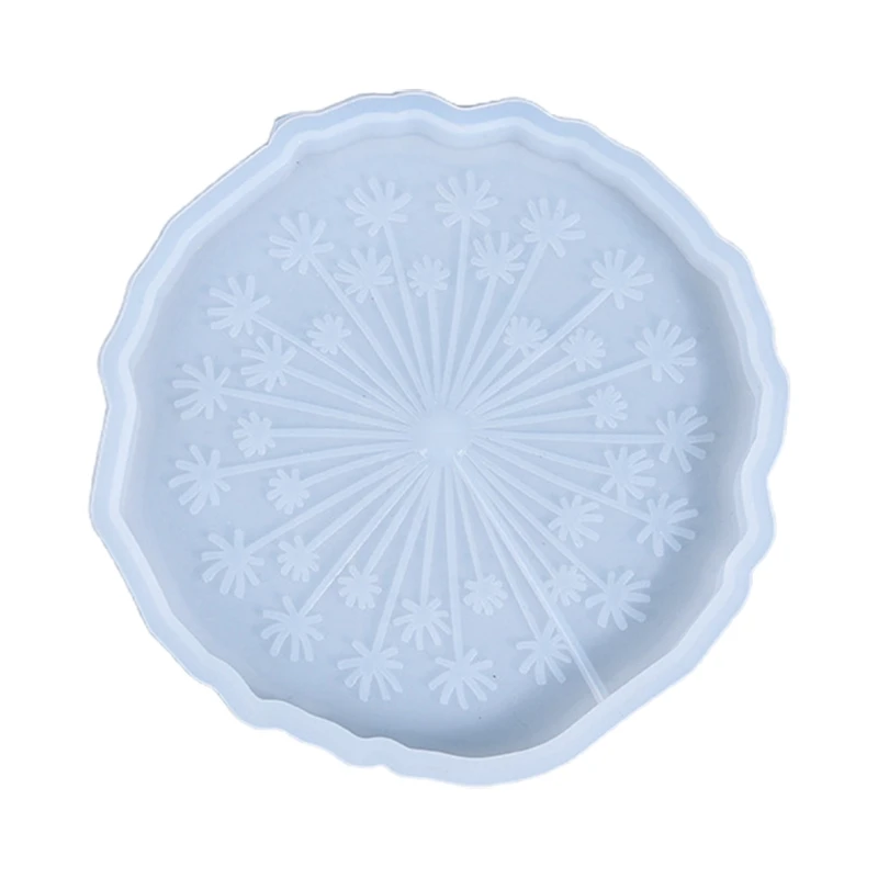 

Crystal Epoxy Resin Mold Tray Cup Mat Dandelion Coaste Silicone Mould DIY Crafts Decorations Casting Tools M7DD