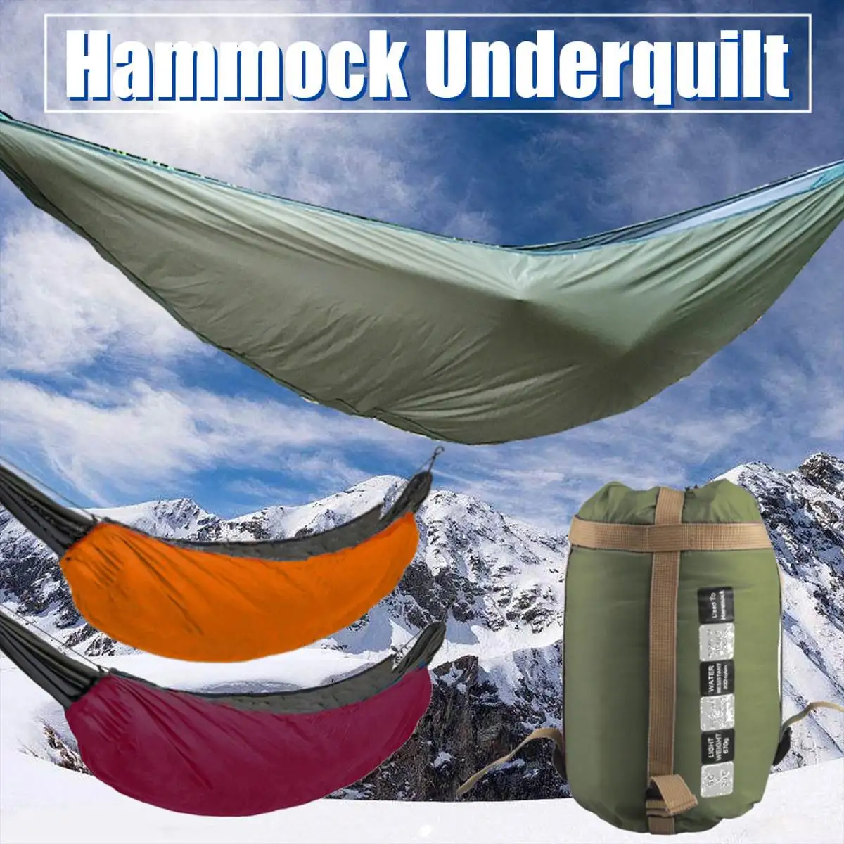 

Гамак спальный мешок Сверхлегкий Открытый Отдых гамак Underquilt Портативный зимние теплые одеяло хлопковый гамак