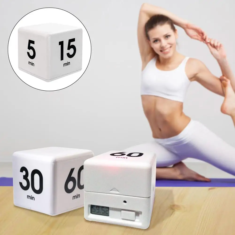 Лидер продаж! Кухонный кубический таймер для занятий йогой 5/15/30/60 минут будильник