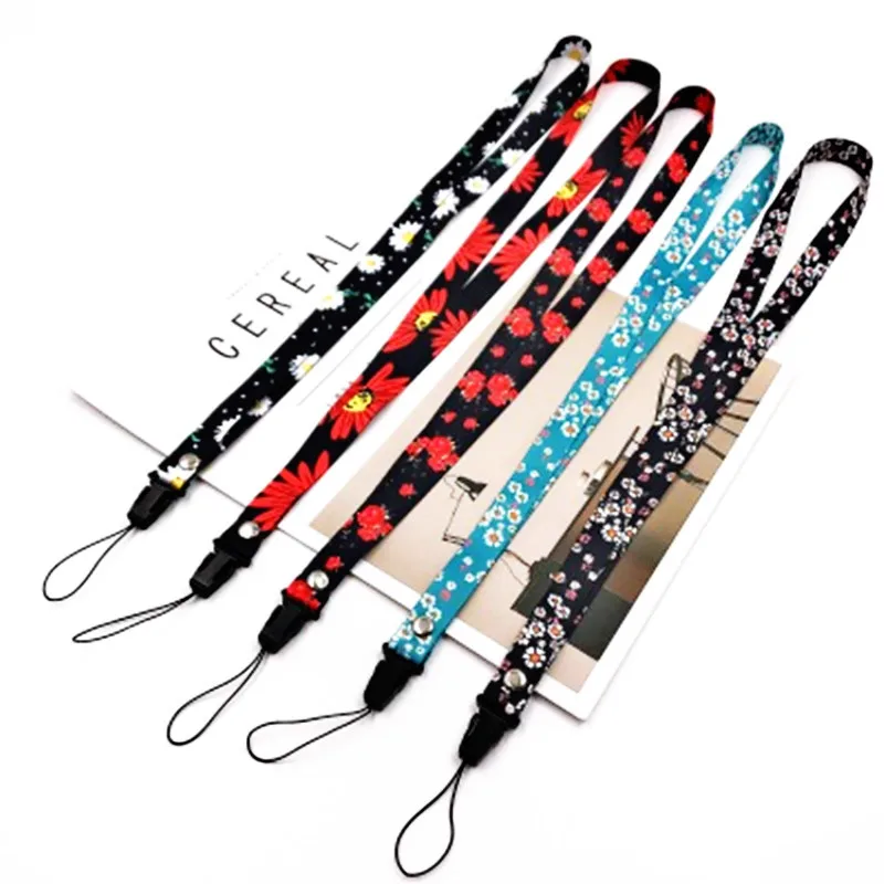 2019 маленькие свежие листья шейный ремень ремешки для ключей ID карты телефон