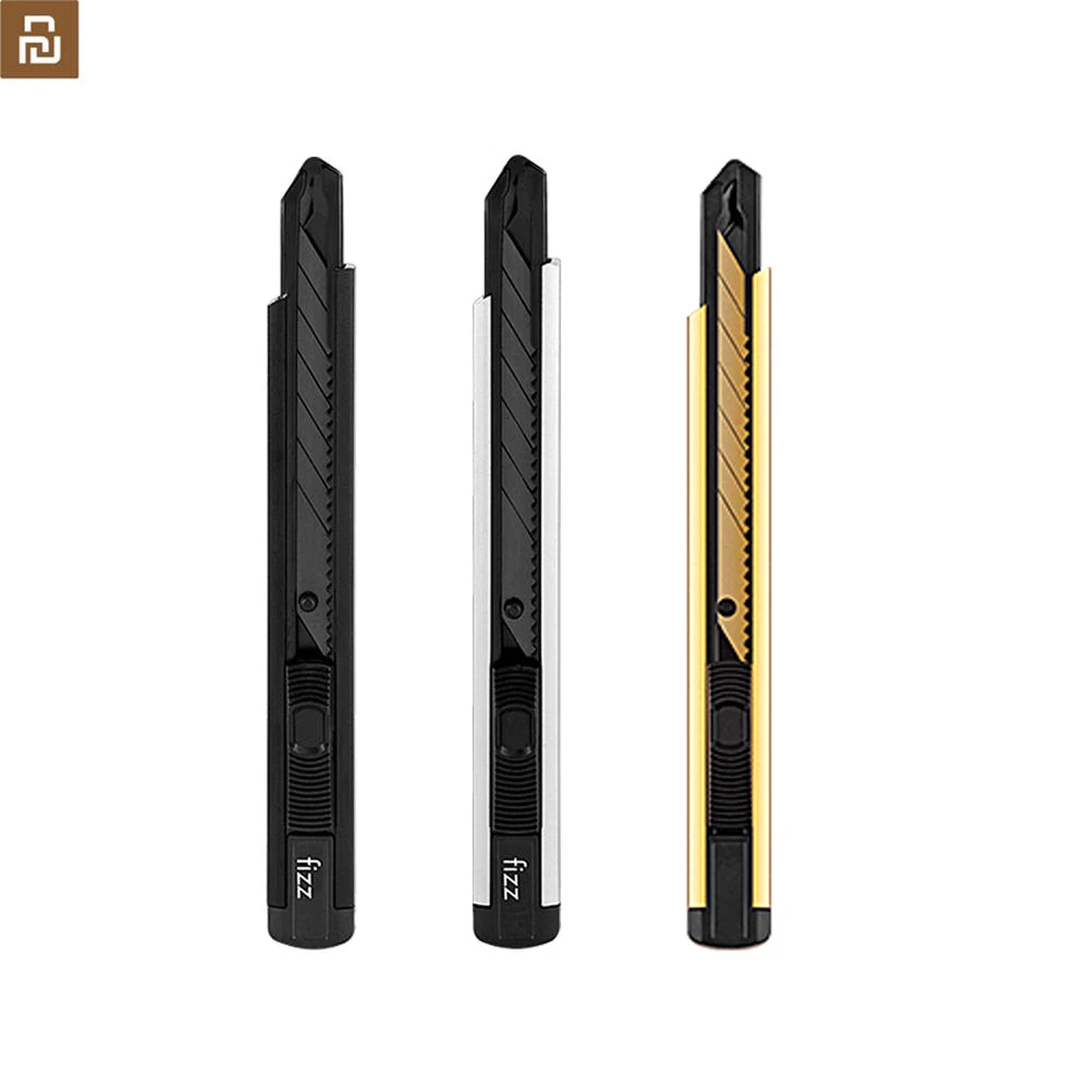 

new xiaomi Fizz Aluminum alloy utility knife Metal blade self-locking design sharp angle with fracture knife cutter 3 colors