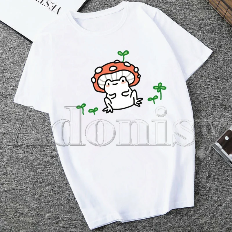 

Mushroom Printed T-shirt Cartoon T-shirt Summer Top Harajuku Short Sleeve Top