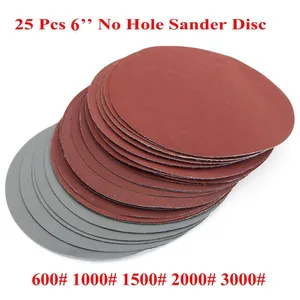 25 шт.компл. 6 дюймов 150 мм, Круглый шлифовальный диск, песочные листы, зернистость 600-3000, линейка для шлифовального станка, абразивные инструменты