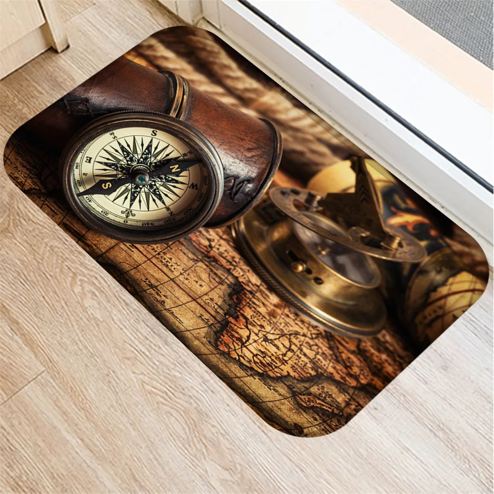 Домашний Декоративный Коврик для ванной внутренний коврик двери фланелевый