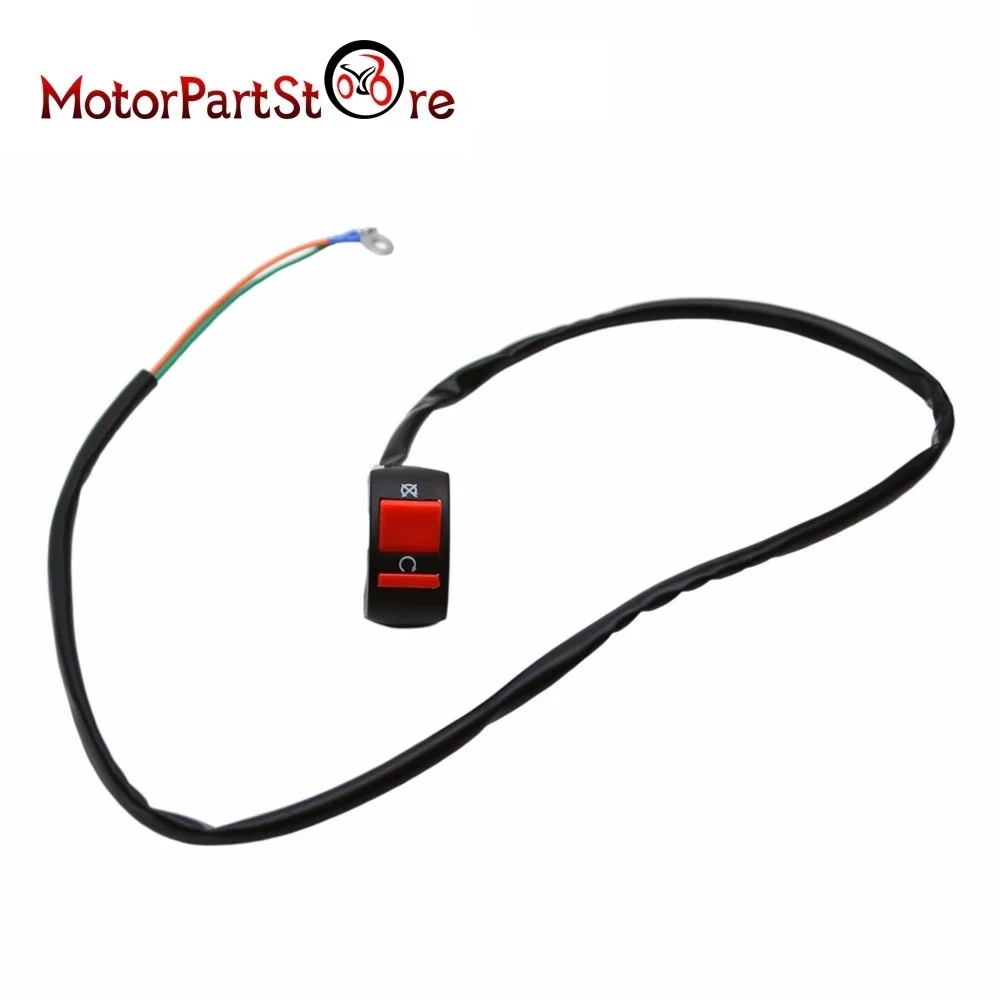

Black Motorcycle Light Switch for 7/8" Handlebar With ON/OFF Button Connector D10