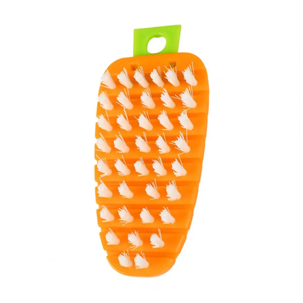 

Kitchen Vegetable Cleaning Brush Multifunctional Cute Carrot-Shaped Gap Cleaning Fine Brush Potato Scrubber