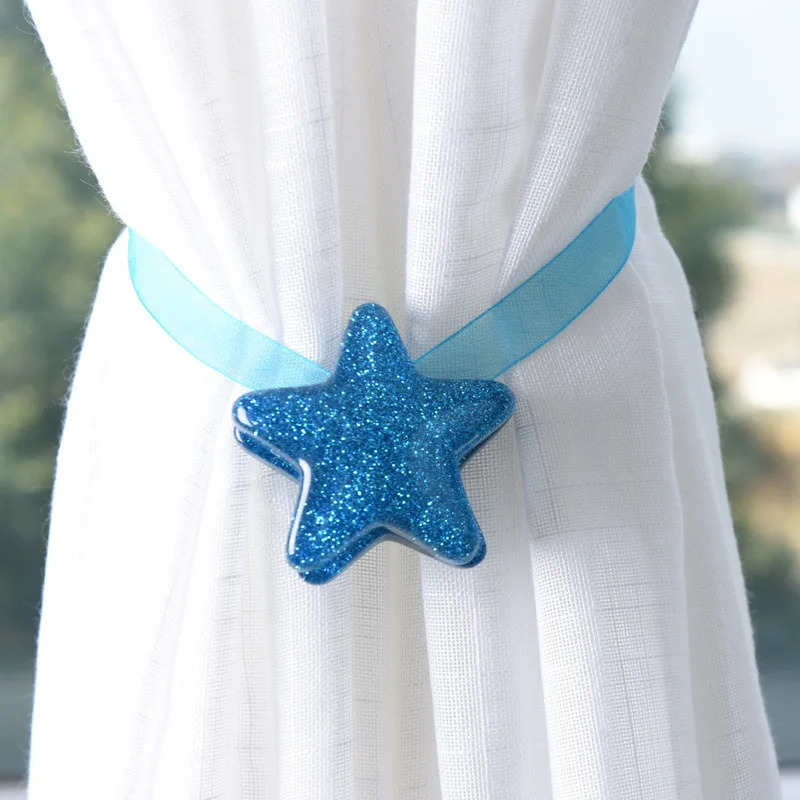 

Drapery Holdback Magnetic Curtain Tiebacks For Home Decoration Buckle Installation Curtain Binding Silk Belt Hook Up Fashion