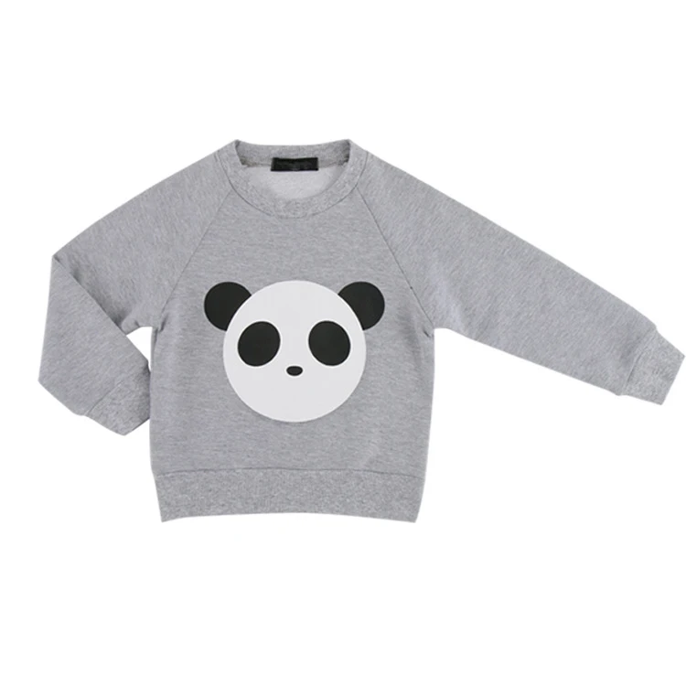 grey panda Комплект одежды для детей; коллекция года; сезон осень-зима; свитер для мальчиков и девочек; штаны; детский хлопковый топ с изображением животных; футболка; леггинсы; детская одежда - Цвет: grey panda