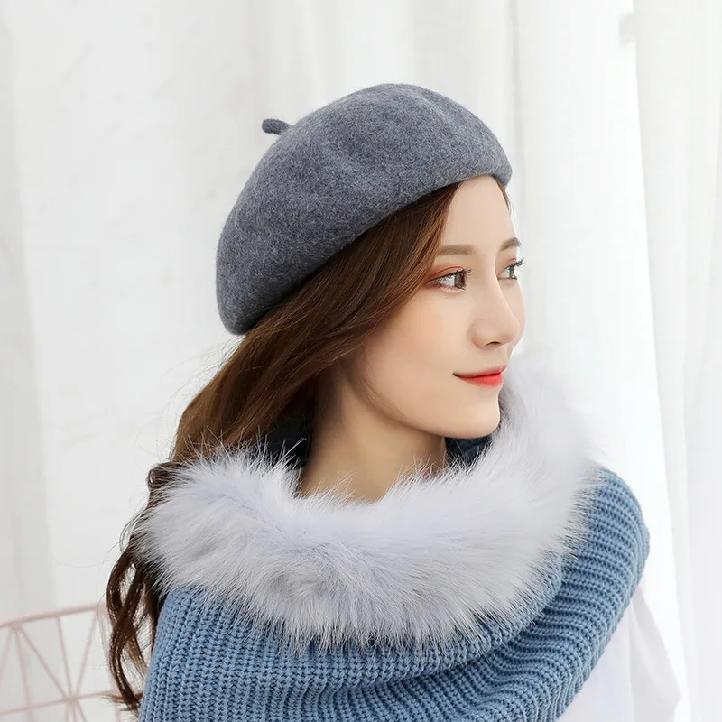 

Women's Hats Wool Warm Beret Beanie Hats French Style Casual Warm Fashion Caps Colors Optional