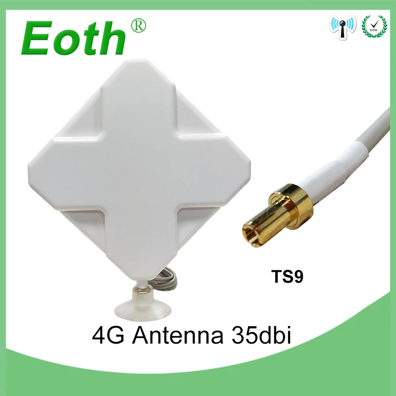 Eoth 3G 4G LTE Антенна pbx антенна TS9 Штекерный разъем 35 дБи с удлинительным кабелем 2 м