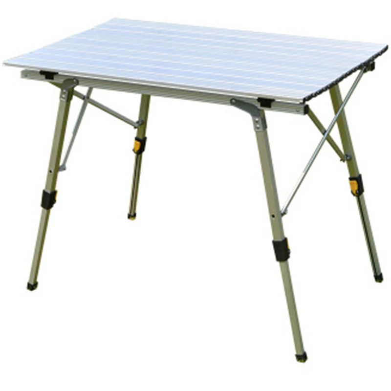 

Стол для пикника на открытом воздухе, водонепроницаемый прочный складной столик для кемпинга из алюминиевого сплава, 90*53 см