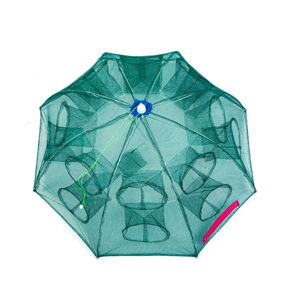 Рыболовная сеть Автоматическая нейлоновая складная с 4 20 отверстиями|Рыболовные